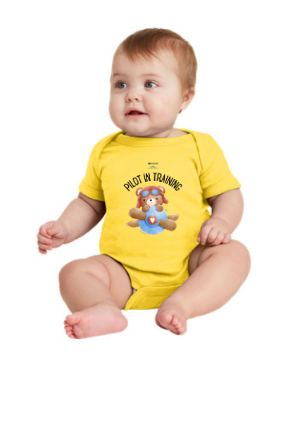 Pilot in Training - Infant Short Sleeve Baby Rib Bodysuit