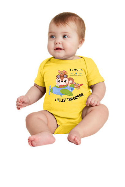 Littlest TBM captain - Infant Short Sleeve Baby Rib Bodysuit